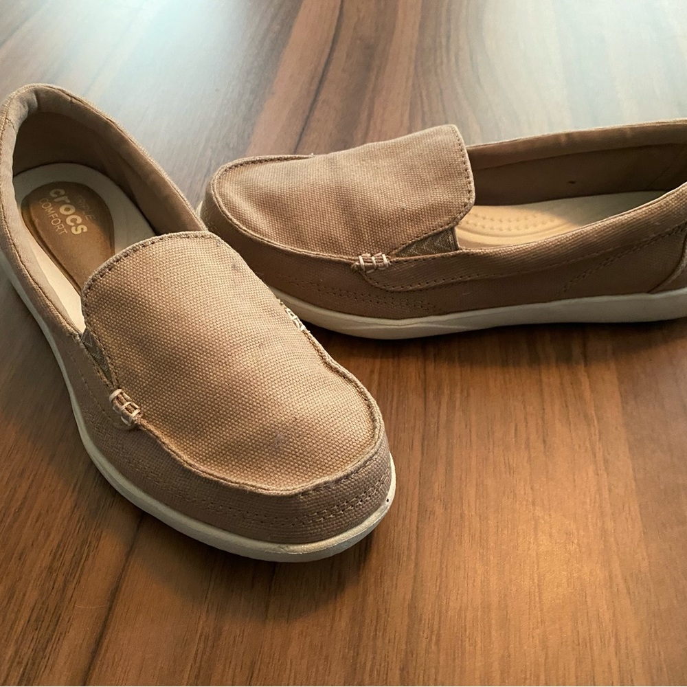 Crocs Tan Slip-On Shoes